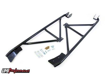 UMI Performance Bolt-In 3-Point Subframe Connectors; Black (93-02 Firebird Convertible)