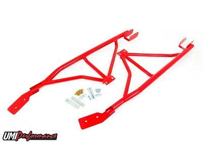 UMI Performance Bolt-In 3-Point Subframe Connectors; Red (93-02 Firebird Coupe)