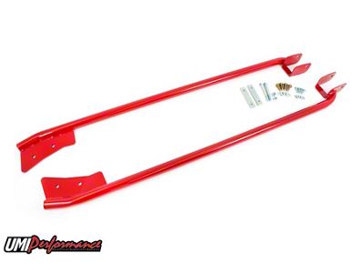 UMI Performance Bolt-In Tubular Subframe Connectors; Red (93-02 Firebird Convertible)