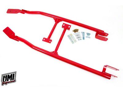 UMI Performance Budget Bolt-In 3-Point Subframe Connectors; Red (93-02 Firebird Coupe)
