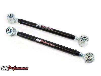UMI Performance Double Adjustable Rear Lower Control Arms; Roto-Joints; Chromoly; Black (82-02 Firebird)