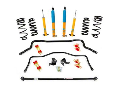 UMI Performance Koni STR.T Shock, Lowering Spring, Sway Bar and Sway Bar Relocation Kit; Black (93-02 Firebird)