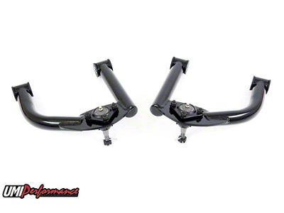 UMI Performance Non-Adjustable Front Upper A-Arms; Black (93-02 Firebird)