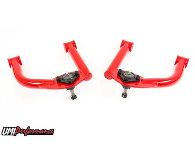 UMI Performance Non-Adjustable Front Upper A-Arms; Red (93-02 Firebird)