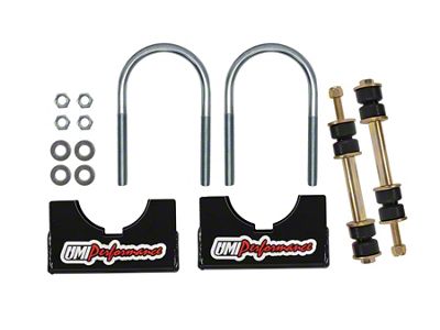 UMI Performance Aftermarket Rear End Sway Bar Installation Kit for 2.75-Inch Rear Axle Tubes; Black (82-02 Firebird)