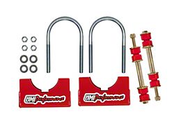 UMI Performance Aftermarket Rear End Sway Bar Installation Kit for 2.75-Inch Rear Axle Tubes; Red (82-02 Firebird)