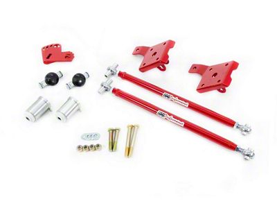 UMI Performance Rear Leaf Spring Traction Bars for Stock Location; Red (70-81 Firebird)