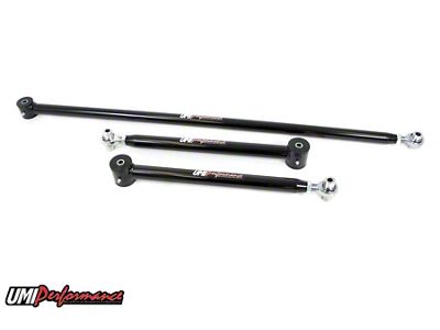 UMI Performance Single Adjustable Rear Lower Control Arm and Panhard Bar Kit; Black (82-02 Firebird)