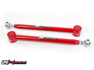 UMI Performance Single Adjustable Rear Lower Control Arms; Chromoly; Red (82-02 Firebird)