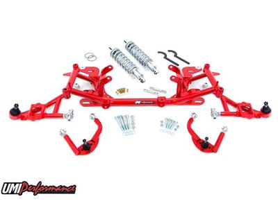 UMI Performance Stage 5 Drag Front End Handling Suspension Package; Red (98-02 5.7L Firebird)