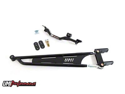 UMI Performance Tunnel Brace Mounted Torque Arm for Long Tube Headers; Chromoly; Black (93-02 Firebird)