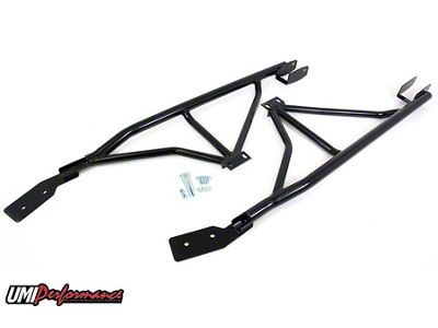 UMI Performance Weld-In 3-Point Subframe Connectors; Black (93-02 Firebird Coupe)