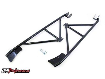 UMI Performance Weld-In 3-Point Subframe Connectors; Black (93-02 Firebird Convertible)