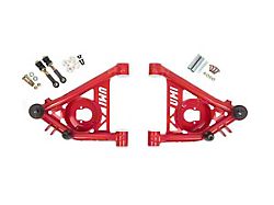 UMI Performance Front Lower A-Arms with Delrin Bushings; Red (82-92 Firebird)