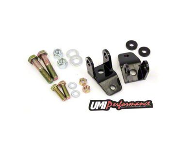 UMI Performance Rear Shock Relocation Kit; Bolt-In; Black (82-02 Firebird)