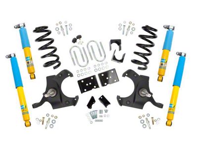 UMI Performance Lowering Kit with Bilstein Shocks; 4.50-Inch Front / 6-Inch Rear (73-87 C10, C15)