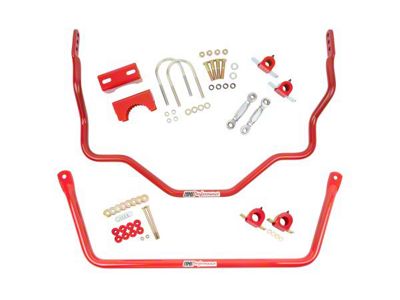 UMI Performance Tubular Front and Rear Sway Bars; Red (73-87 C10, C15)