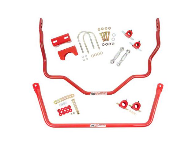 UMI Performance Tubular Front and Rear Sway Bars; Red (73-87 C10, C15)