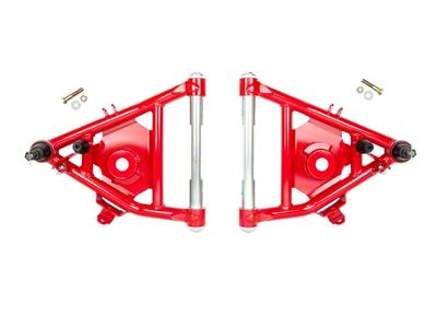 UMI Performance Street Performance Front Upper A-Arms with 1/2-Inch Taller Ball Joints; Red (73-87 C10)