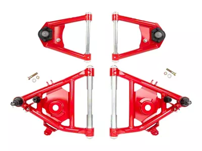 UMI Performance Street Performance Front Upper and Lower A-Arm Kit; Red (63-70 C10)