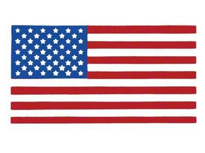 United States Flag Window Decal - 3 3/4 Wide x 2 High