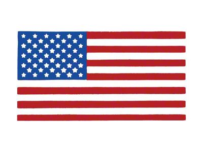 United States Flag Window Decal - 3 3/4 Wide x 2 High