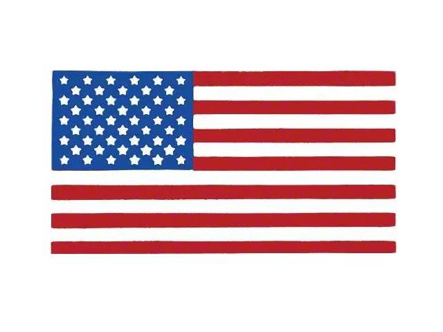United States Flag Window Decal - 3 3/4 Wide x 2 High