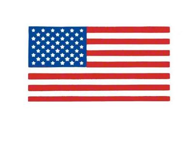 United States Flag Window Decal - 3 3/4 Wide x 2 High