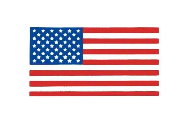 United States Flag Window Decal - 3 3/4 Wide x 2 High