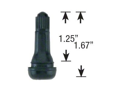 Valve Stem,Rubber, 1.25