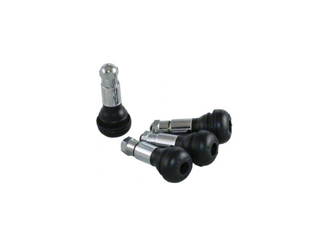 Rubber Valve Stems, With Chrome Sleeves & Caps