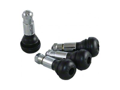 Rubber Valve Stems, With Chrome Sleeves & Caps