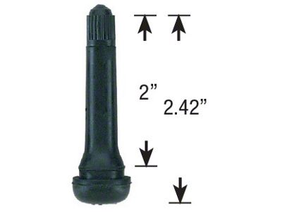 Rubber Valve Stems with Caps (Universal; Some Adaptation May Be Required)