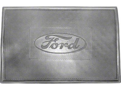 Universal Floor Mat - Rubber - Ford Script - 17-1/4 x 11-3/4