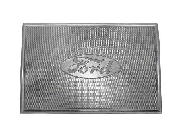 Universal Floor Mat - Rubber - Ford Script - 17-1/4 x 11-3/4