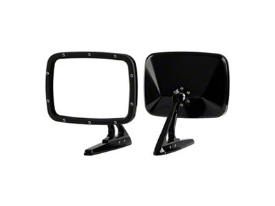 Universal Ford Ford Rectangular Truck Mirror Pair Black