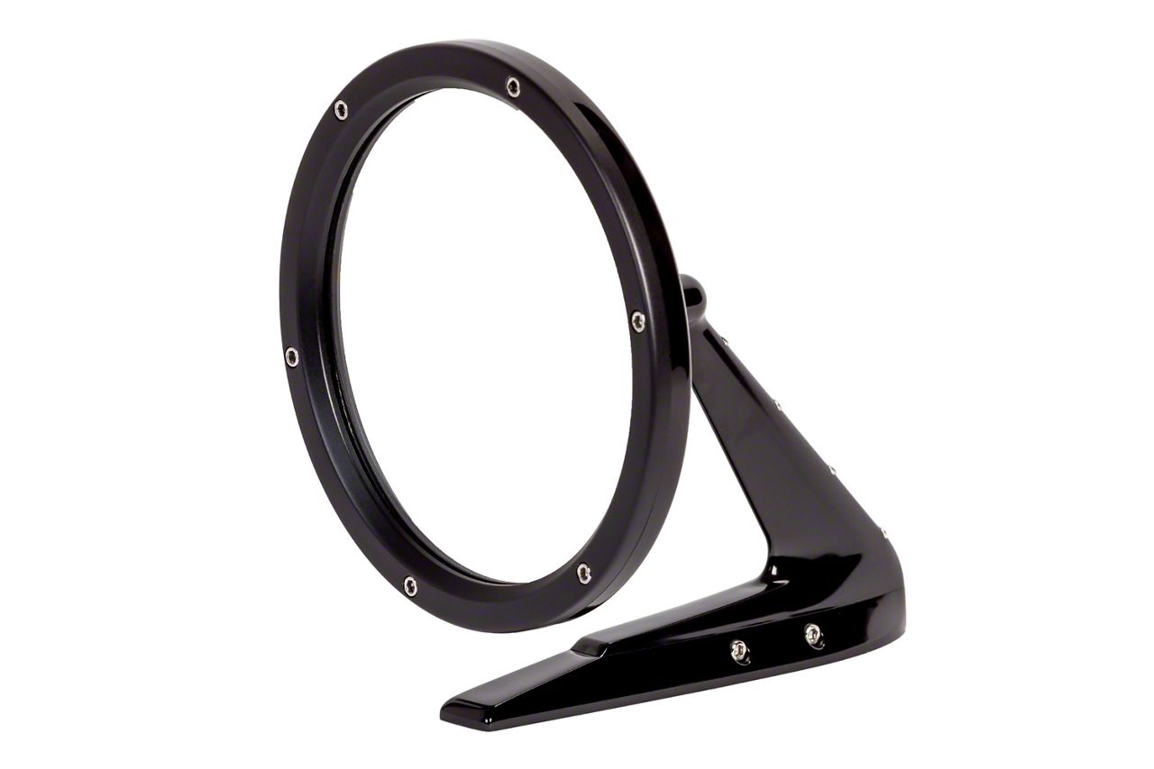 Billet Rides Ecklers Universal Round Billet Side Mirror Black W ...