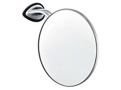 Universal Round Stainless/Chrome British-Style Outside Mirror, Right