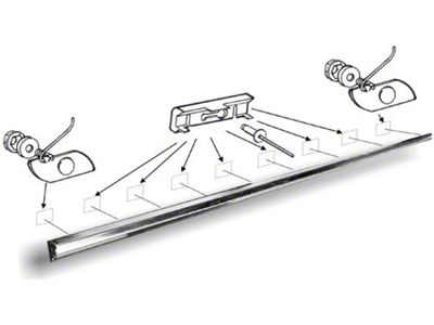 Upper Tailgate Moulding - Includes Clips