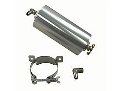 Billet Coolant Overflow Tank; Satin (Universal; Some Adaptation May Be Required)