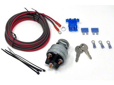 Electric Starter Key Switch 12-Volt Conversion Kit with Fuse Protection (53-54 Corvette C1)