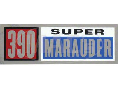 Valve Cover Decal - 390 Super Marauder - Mercury