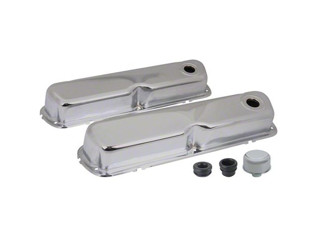 Valve Covers, Chrome, 260, 289 & 302, V8, With Oil Cap Without Tube