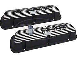 Valve Covers - Powered By Ford Cast Into The Top - Powder-coated Black - 289, 302 & 351W V8 (1968 Montego; 57-70 Fairlane; 68-71 Torino)
