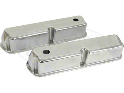 Valve Covers, Smooth Polished Aluminum, Small-Block V8