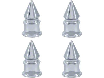 Valve Stem Caps, Chrome Spike, 1967-2002