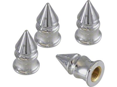 Valve Stem Caps, Chrome Spike, 1967-2002