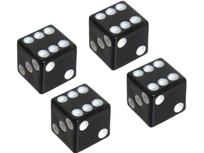 Valve Stem Cap/ Black Dice/ Set Of 4