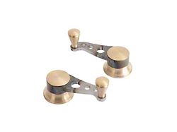 Vent Window Crank Handles, Lokar Lakester, Pair, Raw Steel (55-57 Chevy Bel Air; 55-57 Chevy 150; 55-57 Chevy 210; 55-57 Chevy Nomad)