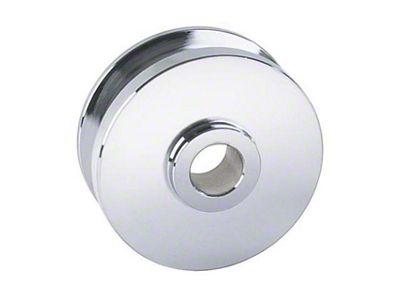 Alternator Pulley; 3/8-Inch Wide; Chrome (53-54 Corvette C1)